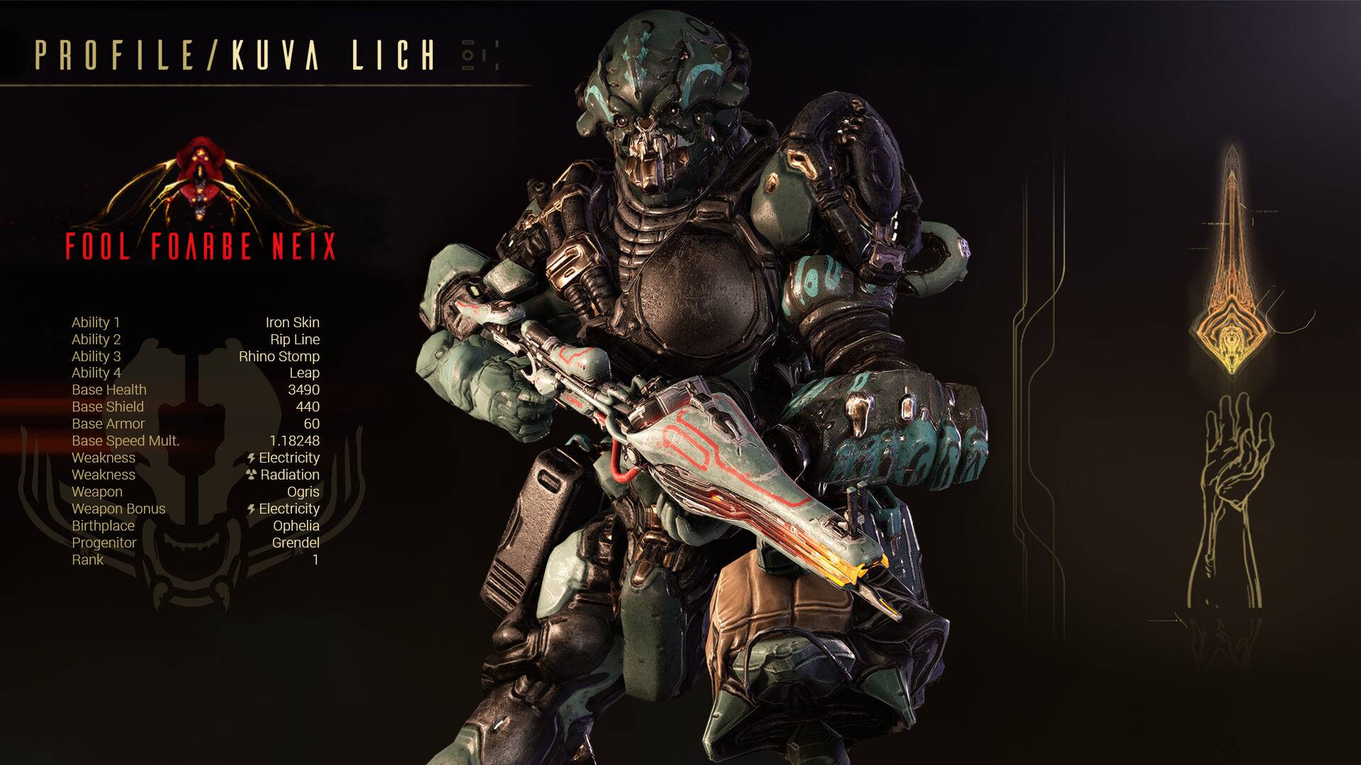 Warframe Les liches de Kuva, infos et présentation Breakflip